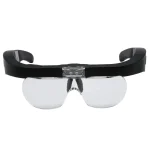 Head-mounted Magnifying Glasses With 2 LED Light For Reading Watchmaker Repair USB Rechargeable Magnifier 1.5X 2.5X 3.5X 5.0X 3