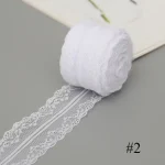 10Meters/Roll 3-4.5cm White Lace Ribbon Home Handmade Crafts Material Hollow Out Floral Lace Tape DIY Apparel Sewing & Fabric 4