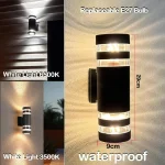 LED Outdoor Wall Lights E27 Up Down Exterior Wall Sconce IP65 Waterproof Led Sconce Lamp for Porch Front Door Garden Wall Lamp 6