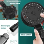 10 Spray High-Pressure Water Saving Filtered Shower Head Handheld Showerhead Fall Resistance Black White Bathroom Shower Nozzle 2