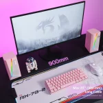 Redragon GS520 RGB Desktop Speakers, 2.0 Channel PC Stereo Speaker with 6 Colorful LED Modes, Enhanced Sound, White/Pink 6
