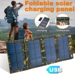 1pc USB  Folding Solar Panel Portable Flexible Small Waterproof 5V Folding Solar Panels Cells For Mobile Phone Battery Charger 2