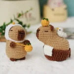 Capybara crochet Kit, Cute Animal Crochet Kit set, Christmas Gift, Crochet kit for Beginners, Crochet Kit for craft lovers 2