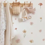 Boho Flowers Wall Stickers Child Watercolor Bedroom Living Room Home Decor Art Eco-frienly Removable Decals PVC Murals 2
