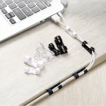Cable Organizer Clips Cable Management Desktop & Workstation ABS Wire Manager Cord Holder USB Charging Data Line Bobbin Winder 5
