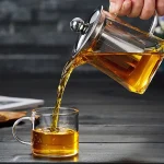 Heat Resistant Glass Teapot With Stainless Steel Coffee Infuser Heated Container Tea Pot Good Clear Kettle Square Filter Baskets 4