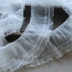10CM Wide Modern Embroidery Flower Tulle Lace Fabric Trim Ribbon DIY Sewing Ruffle Applique Collar Fringe Wedding Decor 2