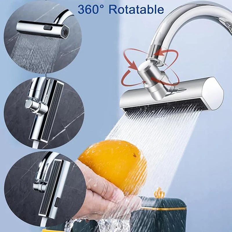 New Kitchen Waterfall Three-mode Universal Swivel Extension Faucet Splash-proof Nozzle Sink Multi-function New Kitchen Waterfall Three-mode Universal Swivel Extension Faucet Splash-proof Nozzle Sink Multi-function