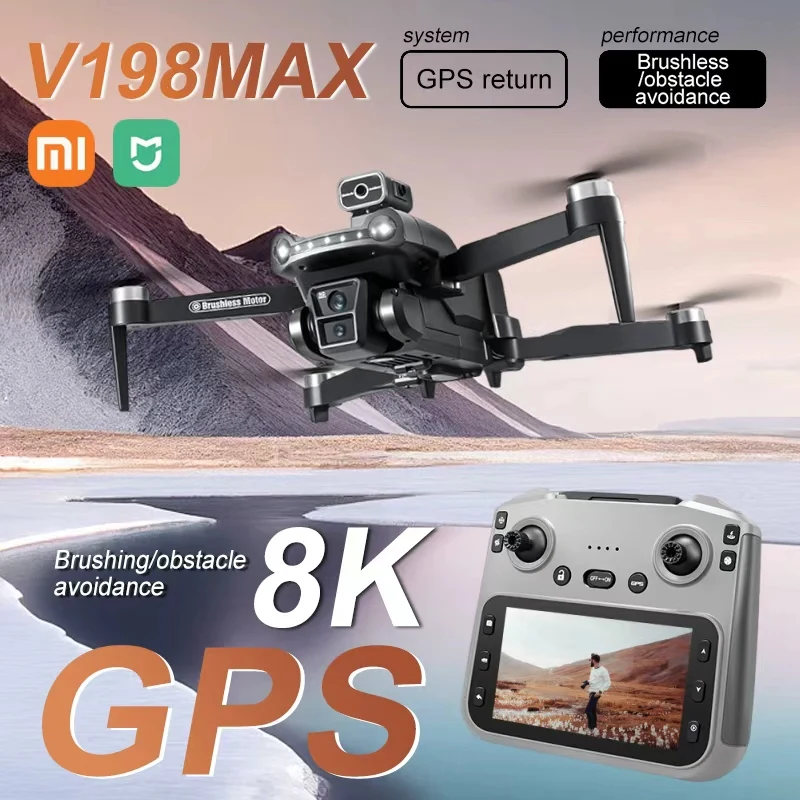 Xiaomi Mjia V198MAX Drone 8K Profesional FPV Brushless Laser obstacle avoidance Aerial Optical Foldable Quadcopter Mini 4K Dron Xiaomi Mjia V198MAX Drone 8K Profesional FPV Brushless Laser obstacle avoidance Aerial Optical Foldable Quadcopter Mini 4K Dron