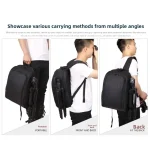 Shoulder camera bag backpack suitable for Canon, Nikon, Sony digital mirrorless camera bag, lightweight, professional, large cap 4