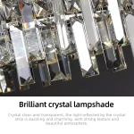 Pendant Lamp for Kitchen Over the Table Nordic Luxury Dining Room Crystal Chandelier Indoor Kitchen Island Crystal Hanging Lamp 5