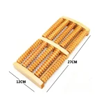 Dual Wooden Foot Feet Massager Roller Relieves Plantar Fasciitis Heel Arch Pain Stress Relief & Relaxation Gift Tool Product 3