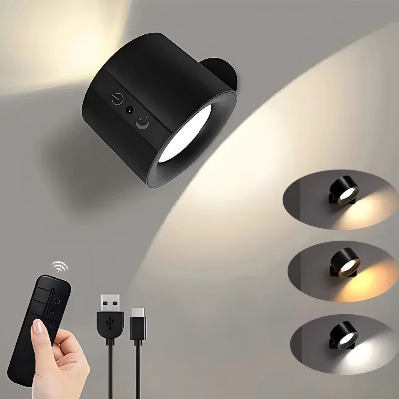 LED Magnetic Wall Light Up and Down Style Black White Rotatable Sleep Guard Bedroom Bedside Lamp Living Room Night Lighting LED Magnetic Wall Light Up and Down Style Black White Rotatable Sleep Guard Bedroom Bedside Lamp Living Room Night Lighting