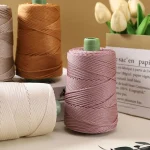 3mm Crocheting light weight Rope cool Hollow yarn to crochet Summer Sun Hat Hand Knitting thick threads bag hat Cushion Christma 2