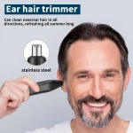 Nose Hair Trimmer Eyebrow & Facial Hair Trimmer Rechargeable Painless Eyebrow Razor for Ear Beard Hairline Metal Trimming Tool 3