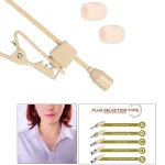 1PCS Beige Lavalier Lapel Clip Microphone 3.5mm 3-Pin 4-Pin XLR For Shure Wireless Mouthpiece Instrument Audio Microphone 6