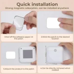 Motion Sensor Night Light Rechargeable Stick-On LED Closet Light Auto On Off Wall Light Automatically Closet Lights Night Lamp 4