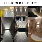 Aluminum LED Wall Lamp Waterproof IP65 Outdoor Garden Lights 8W 12W Interior Wall Light for Bedroom Living Room Stairs Lighting 5