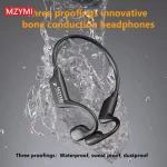 MZYMI Neckband Bluetooth 5.4 Headphones A28 TWS Wireless Earphones Bone Conduction Sports Waterproof Headset ENC Noise Reduction 5