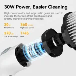 Electric Cleaning Brush Cordless Handheld Shower Scrubber Spin Cleaner Multifunctional Cleaner with 7PCS Heads Bathroom Kitchen 4