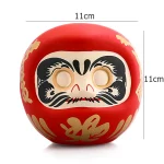 Japanese Ceramic Daruma Statue, Lucky Charm, Zen Ornament, Fengshui Figurine, Money Box, Home Tabletop Decoration, Gifts, 4" 6