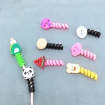 Cartoon Cable Protector For iPhones Android Winder Type-c USB Charging Cord Organizer Headphone Earphone Data Line Protect