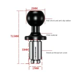 1 inch Ball Head Adapter Mount Base Motorcycle Handlebar Rearview Mirror Bracket for DJI GoPro Insta360 Action Camera Accessory 6