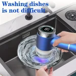 Electric Spin Scrubber With 5 Replaceable Brush Head, Three-speed Adjustable Handheld Rechargeable Shower Scrubber 6
