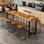 Bistro High Bar Tables Restaurant Home Coffee Alcohol Bar Table Cocktail Counter Reception Desk Furniture Muebles De Cocina FYBT 3