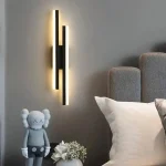 LED Bedroom Wall Lamp Wall Sconces Copper Line Pipe Acrylic Lampshade Indoor Lighting for Living Room Corridor Light Fixture 2