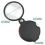 10X Folding Magnifier Portable Handheld Magnifying Glass Lens Mini Pocket Jewelry Reading Loupe Glasses for Elderly 50/60/70mm 2