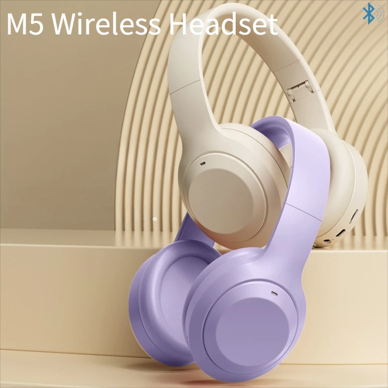 Over Ear HIFI Stereo M5 Headsets Wireless Bluetooth 5.3 Headphones Sports Gaming Earphones Support TF/AUX noise reduction Over Ear HIFI Stereo M5 Headsets Wireless Bluetooth 5.3 Headphones Sports Gaming Earphones Support TF/AUX noise reduction