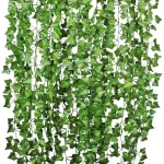 Artificial Green Leaves Ivy Vine Garland Creeper Rattan Fake Leaf Plants Hanging Garlands for Garden Wedding Party Home Decor 2