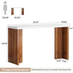 LITTLE TREE Home Bar Unit, 55.12-Inch Bar Table, Modern Freestanding Mini Bar for Home Kitchen, Living Room, Balcony, Basement 3