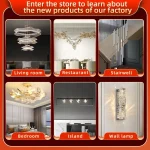 Dining Ceiling Hanging Lamp American Crystal Chandelier Light For Kitchen Island Modern Led  Pendant Lights Living Room 6