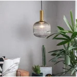 Glass Pendant Lights E27 Smoke Gray For Kitchen Restaurant Dining Table Living Room Bar Front Home Decor Hanging Lights 2
