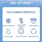Face Cooling Mask Gel Eye Mask Ice Pack Cooling PVC Hot Cold Therapy Skin Care Tool Gel Face Mask Skin Firming Spa Sleep Mask 5