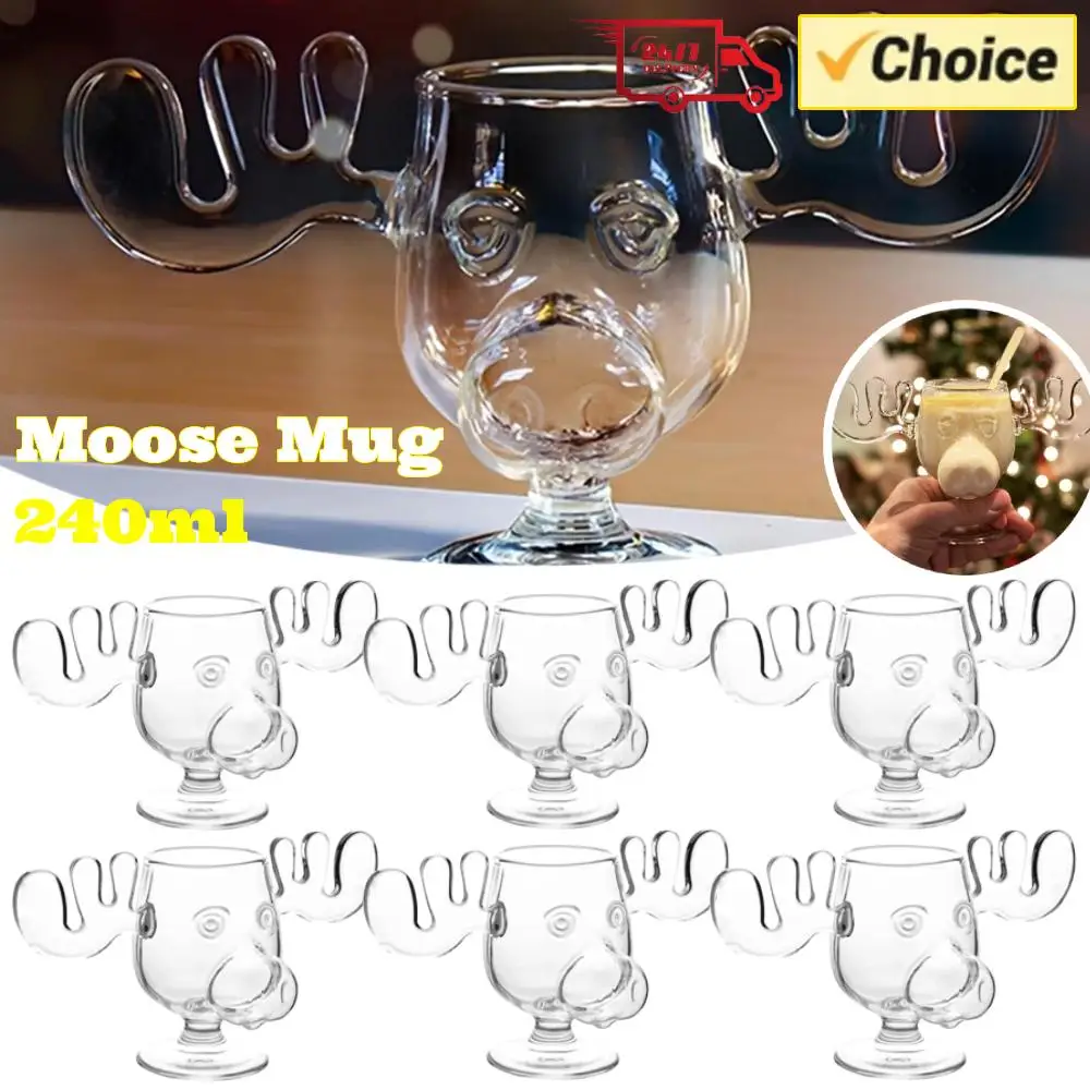 1/2/3PCS Christmas Elk Glass Cup 240ML Juice Milk Moose Mug Christmas Reindeer Head Beer Water Cup Holiday Party Drinkware Gifts 1/2/3PCS Christmas Elk Glass Cup 240ML Juice Milk Moose Mug Christmas Reindeer Head Beer Water Cup Holiday Party Drinkware Gifts