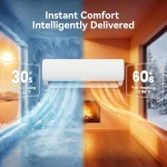 12000 BTU Mini Split AC/Heating System, 19 SEER2 115V Inverter Air Conditioner with 1 Ton Heat pump, Complete, Customized 3