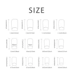 24 PCs Short French Solid Minimalist Nails with 1 Jelly Gel and 1 Nail File 4