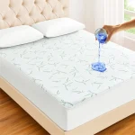 Lux Decor Mattress Protector, Cooling Rayon dervied from Bamboo Viscose, 100% Waterproof - Fitted Sheet Style, Deep Pocket