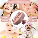 1PC Silicone Shampoo Brush Body Massage Brush Bath Shower Brush Salon Hairdressing Tool Scalp Spa Massage Comb Hair Washing Comb 2