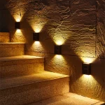 1~6pcs Solar Light Outdoor Up and Down Wall Washer Light Waterproof Solar Lamp Garden Street Balcony Yard Stairs Fence Decor 4