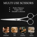Professional Hairdressing Barber Scissors Stainless Steel Hair Cutting Shears for Salon Stylists Home Use with Ergonomic Design 4