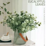 5/10/20Pcs Of Eucalyptus Leaf Stems Green Artificial Plants For Living Room Decoration Bride Wedding Vases Flowers Bouquet Decor 2