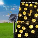 2024 New Solar Crystal Globe LED String Lights LED Solar Outdoor Light IP65 Fairy Light Christmas Garland for Garden Party Decor 6