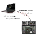 Lomeho 6 Channel Mixing Console Bluetooth 7 Band EQ Audio Sound Mixer 48V 99 DSP Effects Professional USB PC Karaoke AM-AX6 3