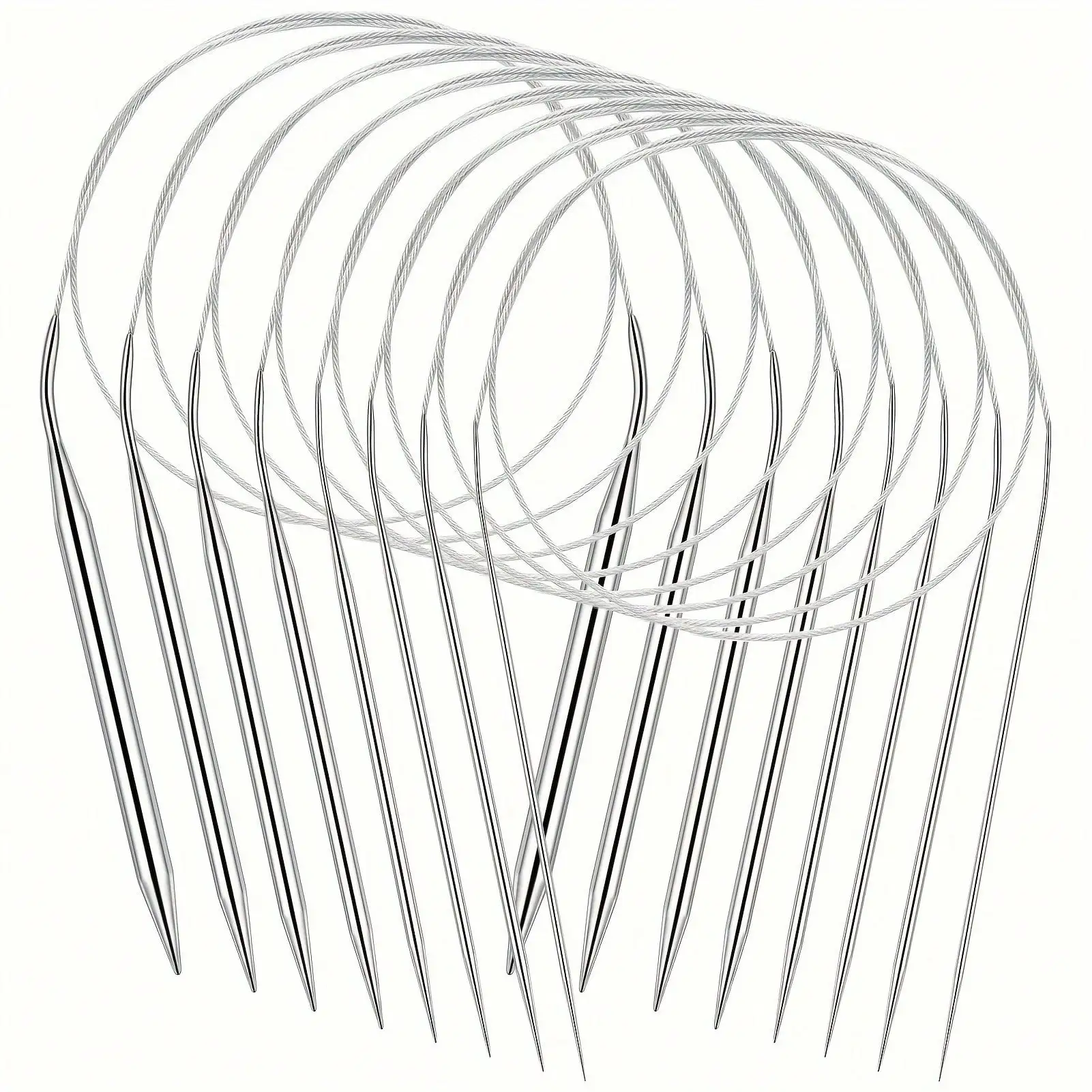 Professional 8pcs Stainless Steel Knitting Needles Set - Versatile, Smooth, Comfort-Grip, Circular Weaving Essentials Professional 8pcs Stainless Steel Knitting Needles Set - Versatile, Smooth, Comfort-Grip, Circular Weaving Essentials