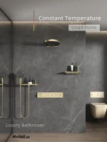 Shower System Set 2025 in Wall Mount With Thermostatic Multi-Function Mixer Rainfall For Showering Luxury Bathroom Smart Home 3