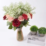 1/3pcs Artificial Flowers Fake Plastic Gypsophila Wedding Bridal Bouquets Accessory Clearance Vase Home Room Decor Diy Gift Yard 3